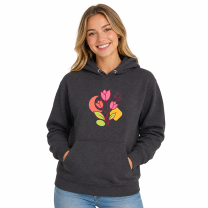 Unisex Organic Cotton-Blend Raglan Hoodie
