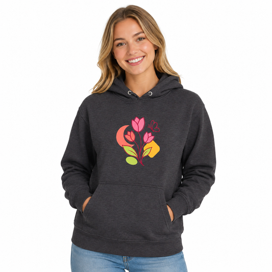 Unisex Organic Cotton-Blend Raglan Hoodie
